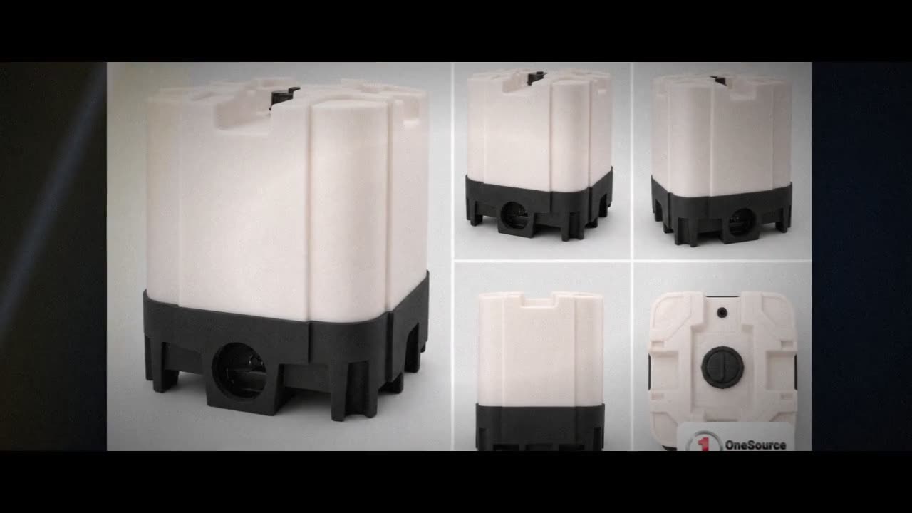 Snyder Industries 220 Gallon HDPE Stackable IBC Tote Tank in Black video