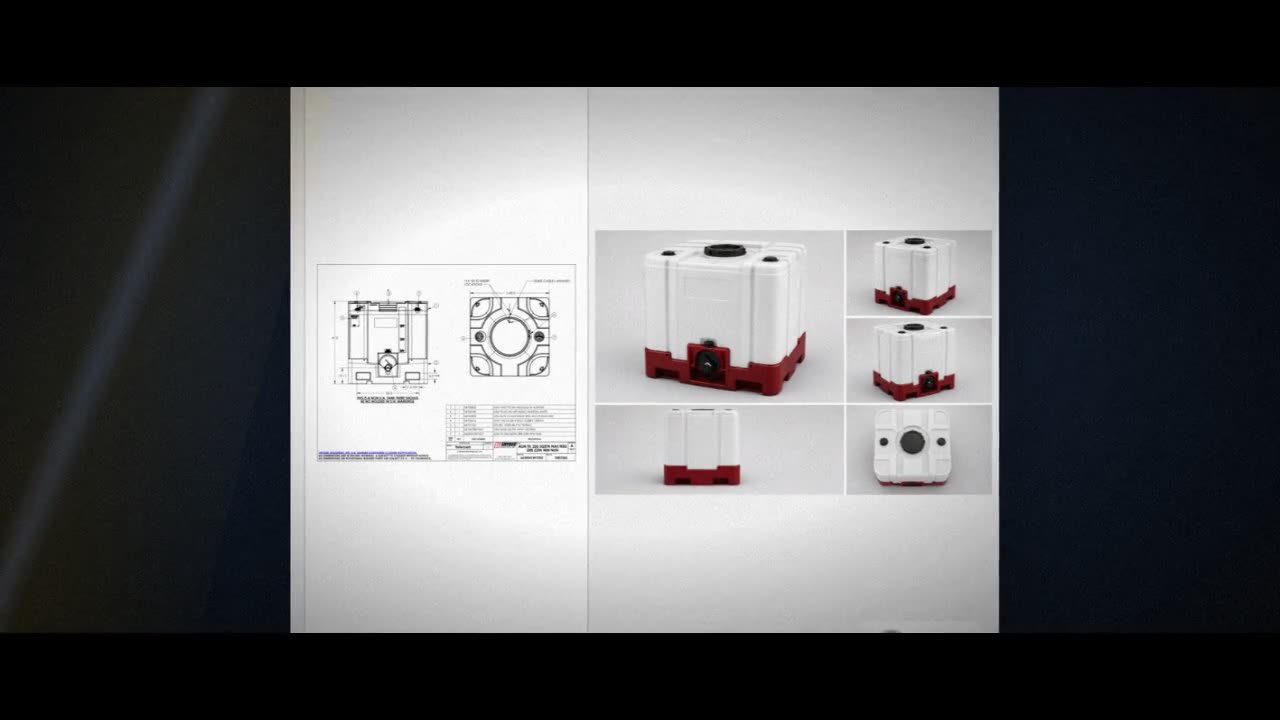220 Gallon HDPE Stackable IBC Tote Tank in Red video
