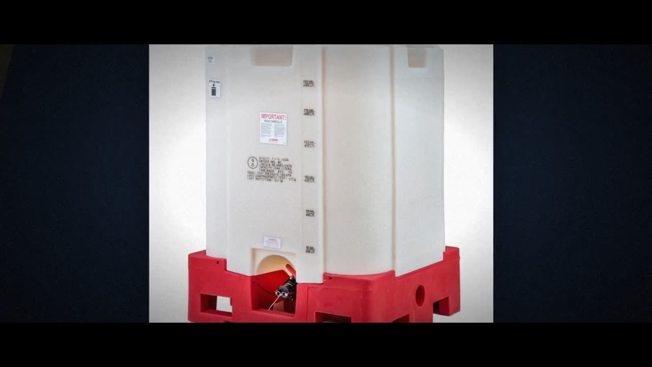 Snyder Industries 330 Gallon HDPE Stackable Cagebuster IBC Tote in Whi video