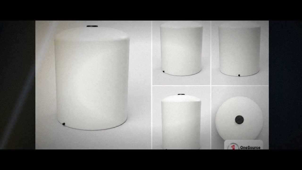 6000 Gallon Plastic Vertical Liquid Storage Tank in White video