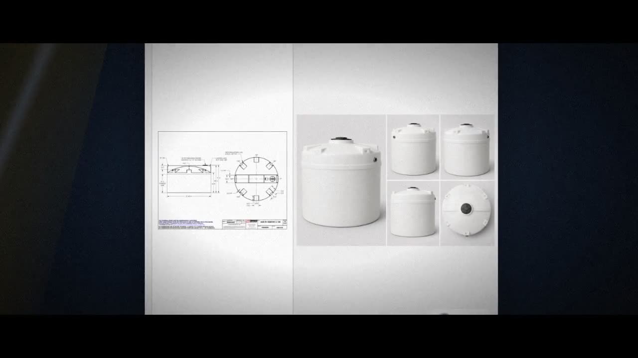 Snyder Industries 4500 Gallon HDPE Vertical Liquid Storage Tank with A video