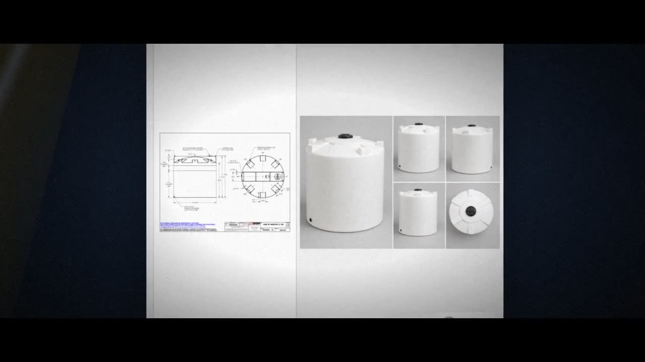Snyder Industries 4600 Gallon HDPE Vertical Liquid Storage Tank with A video