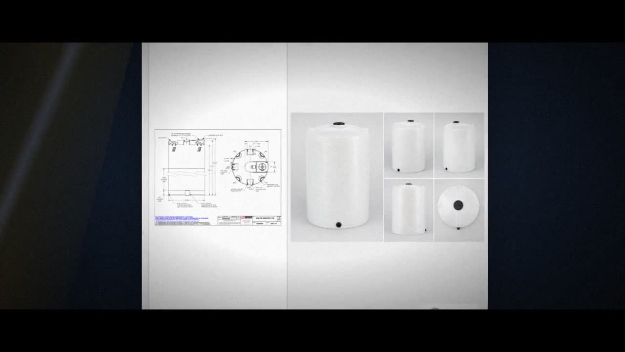 Snyder Industries 5500 Gallon HDPE Vertical Liquid Storage Tank with A video