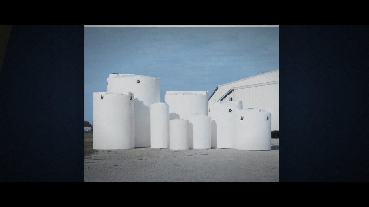 Snyder Industries 6900 Gallon Plastic Vertical Liquid Storage Tank Wit video