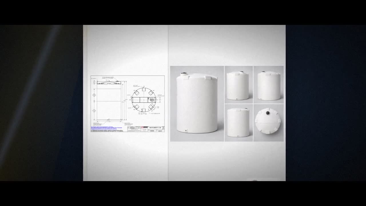 Snyder Industries 8500 Gallon HDPE Vertical Liquid Storage Tank with A video