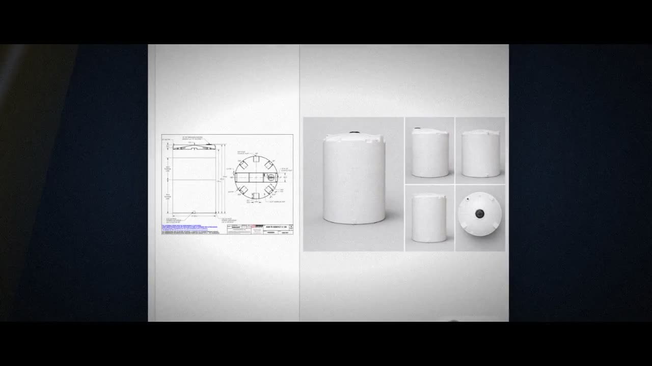 Snyder Industries 8500 Gallon HDPE Vertical Liquid Storage Tank with A video