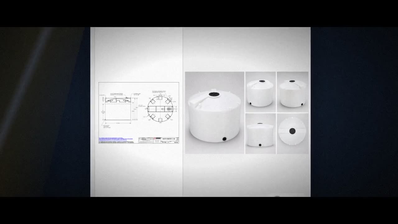 Snyder Industries 4000 Gallon HDPE Vertical Liquid Storage Tank with A video