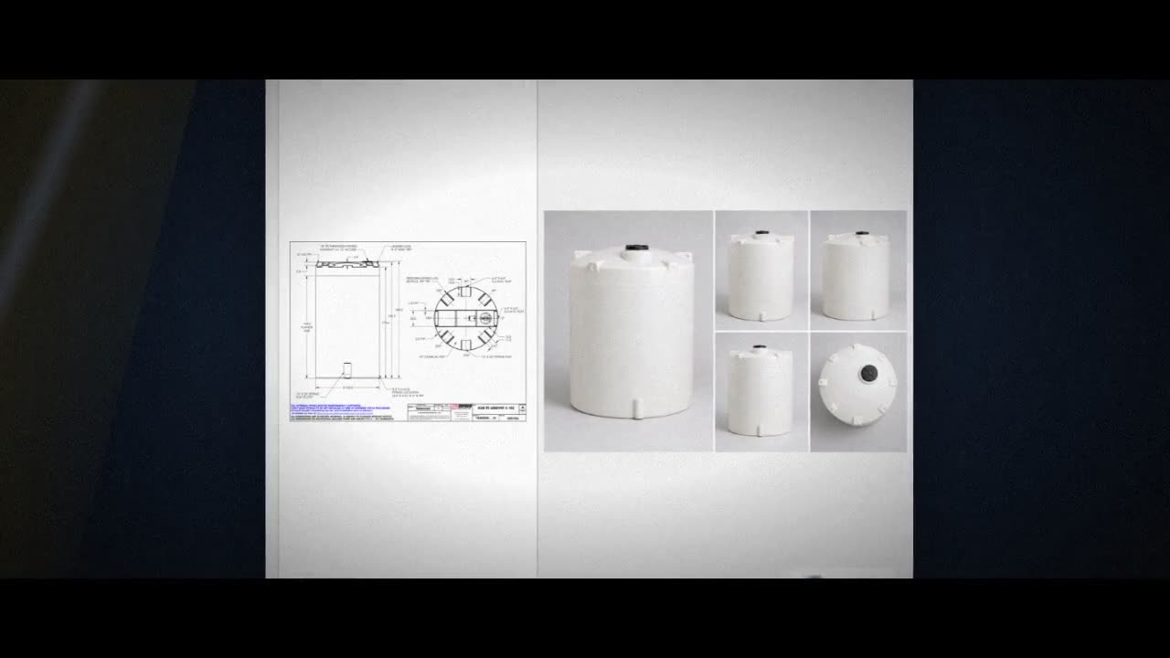 Snyder Industries 6000 Gallon HDPE Vertical Liquid Storage Tank with A video