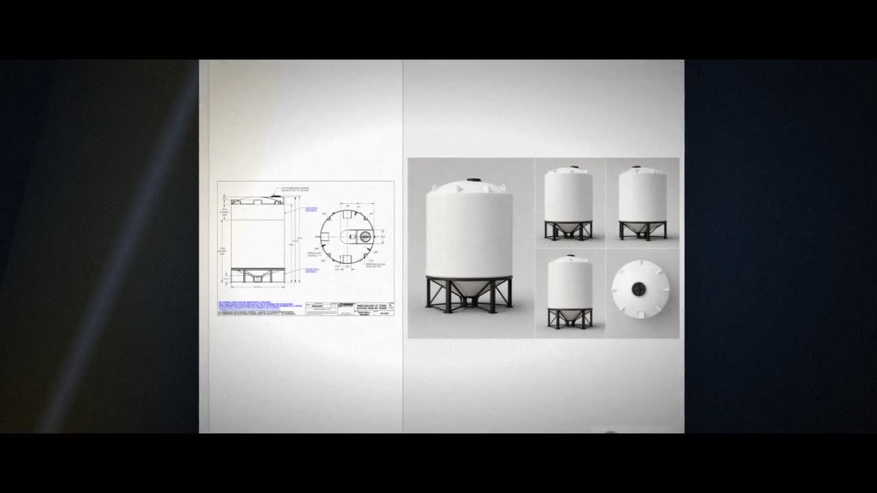 Snyder Industries 4600 Gallon 15 Degree Plastic Cone Bottom Tank video