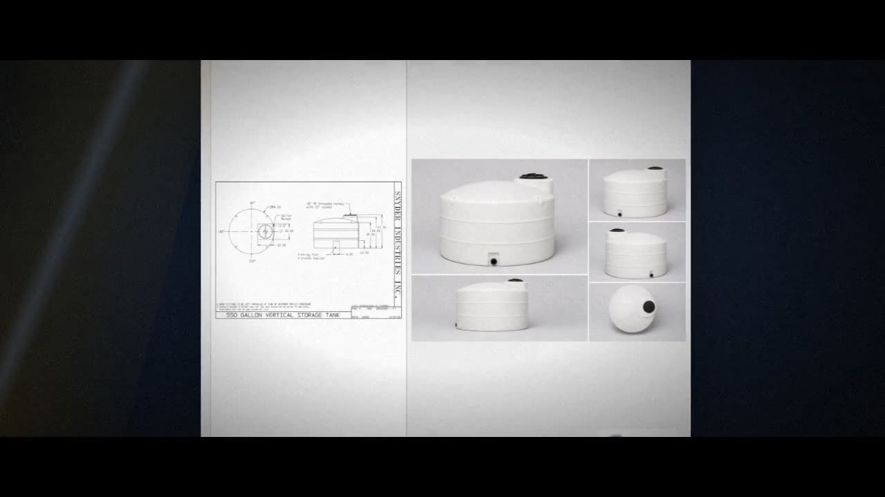 Snyder Industries 550 Gallon HDPE Vertical Liquid Storage Tank with AS video