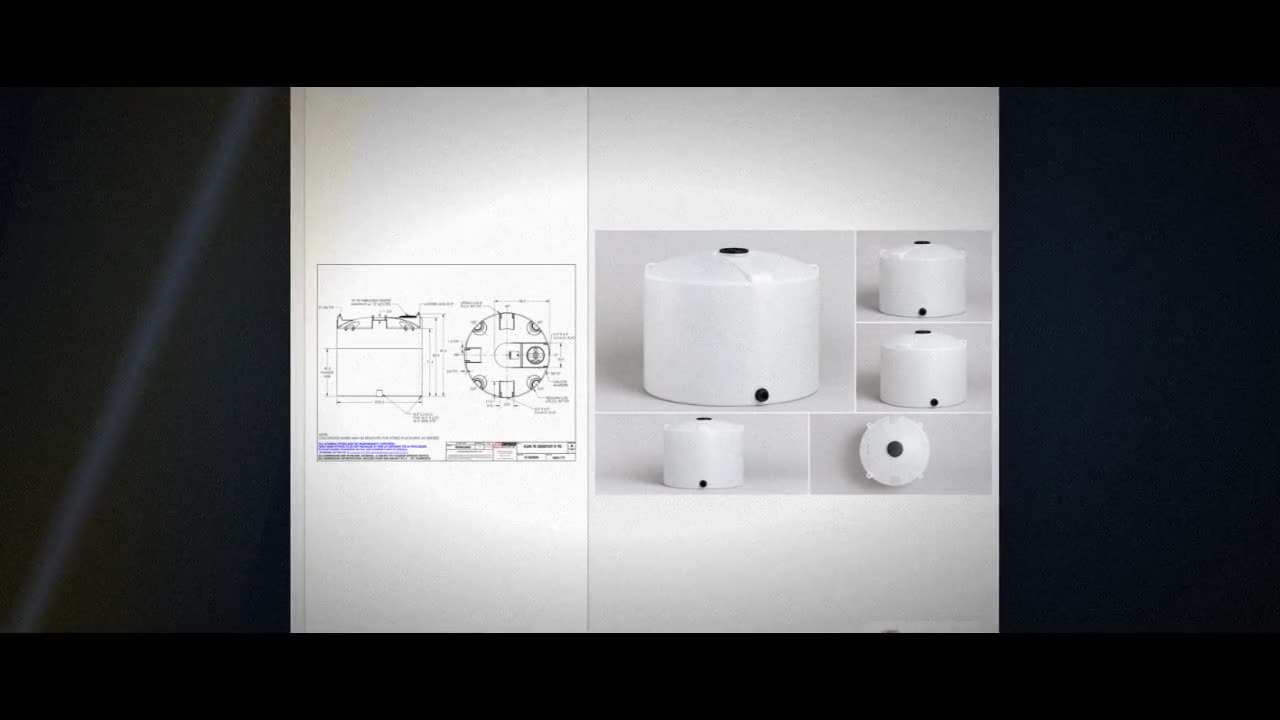 Snyder Industries 2000 Gallon HDPE Vertical Liquid Storage Tank with A video