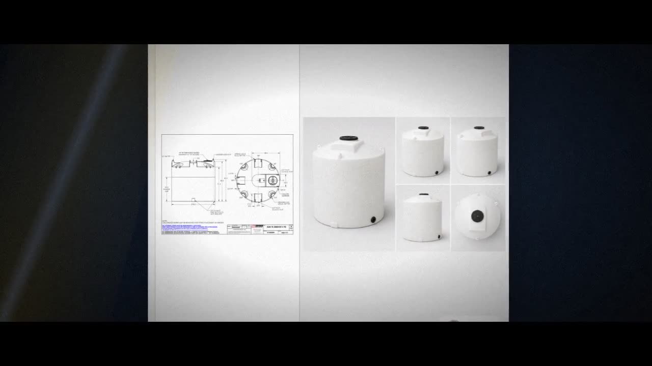 Snyder Industries 2000 Gallon HDPE Vertical Liquid Storage Tank with A video