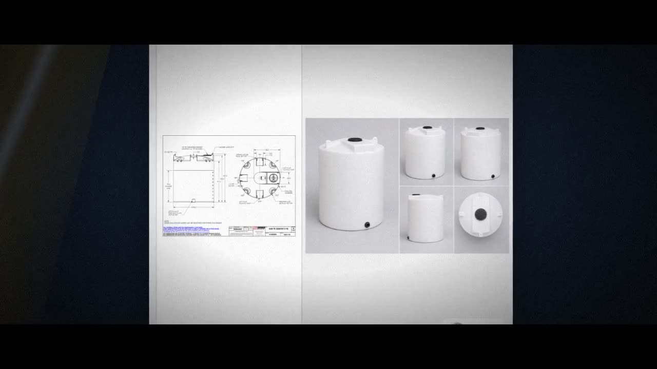 Snyder Industries 2500 Gallon HDPE Vertical Liquid Storage Tank with A video