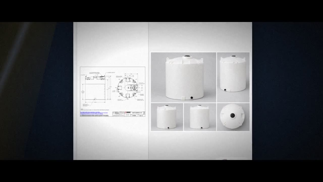 Snyder Industries 2500 Gallon HDPE Vertical Liquid Storage Tank with A video
