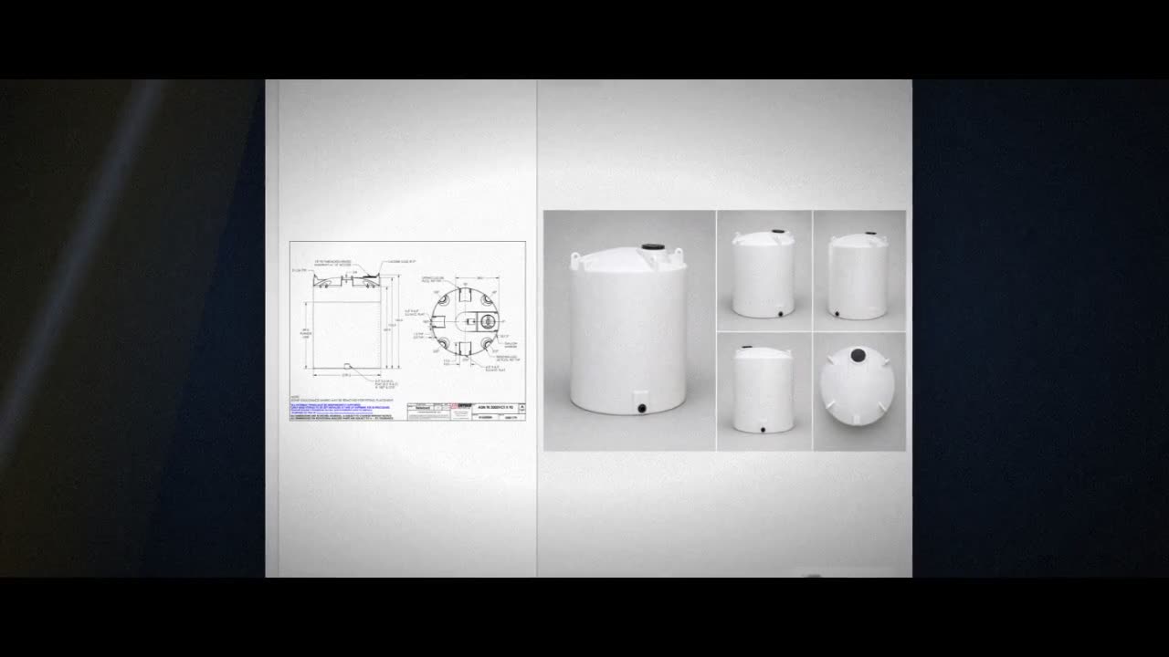 Snyder Industries 3000 Gallon HDPE Vertical Liquid Storage Tank with A video