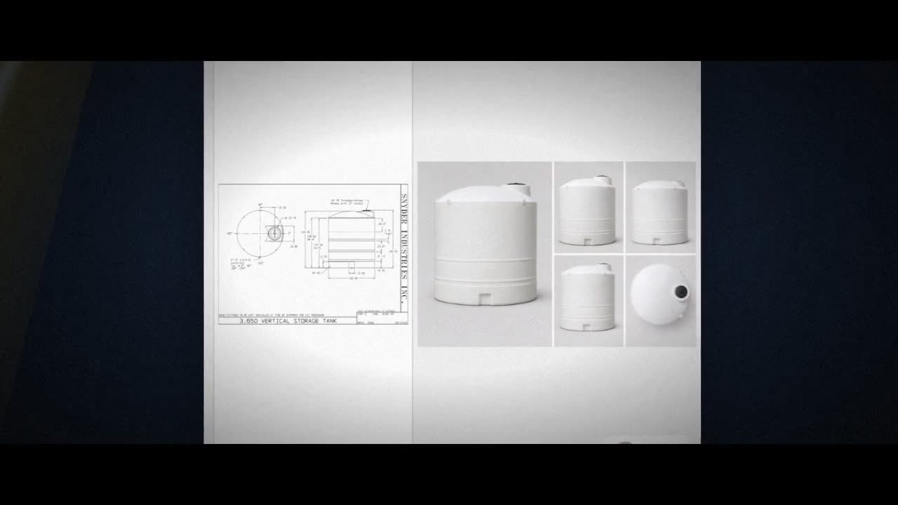 Snyder Industries 3650 Gallon HDPE Vertical Liquid Storage Tank with A video