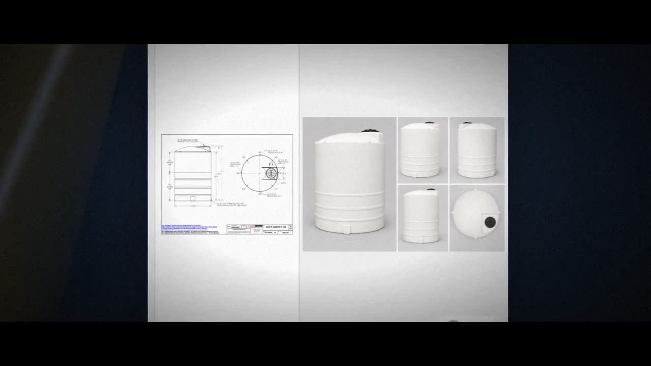 Snyder Industries 4650 Gallon HDPE Vertical Liquid Storage Tank with A video