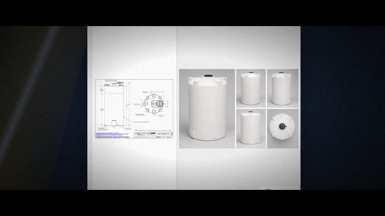 Snyder Industries 1900 Gallon HDPE Vertical Liquid Storage Tank with A video