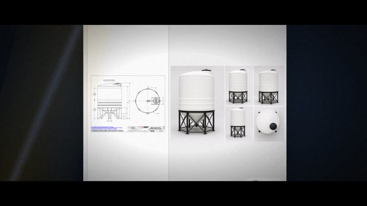 Snyder Industries 3000 Gallon 30 Degree Plastic Cone Bottom Tank in Wh video