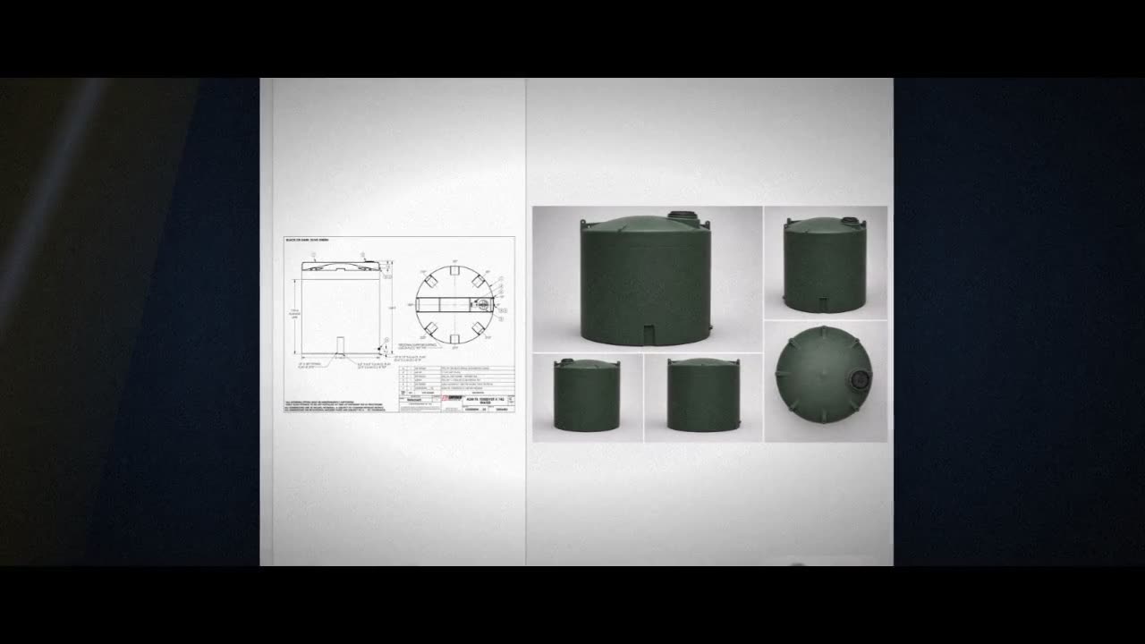 Snyder Industries 10500 Gallon Plastic Vertical Water Storage Tank in  video