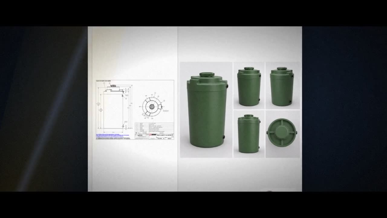 Snyder Industries 300 Gallon Plastic Vertical Water Storage Tank in Gr video