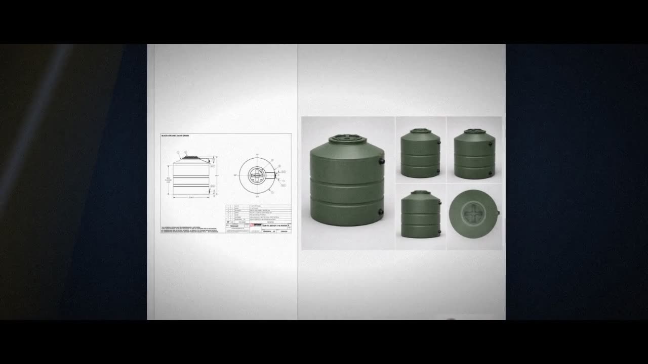 Snyder Industries 300 Gallon Plastic Vertical Water Storage Tank in Gr video