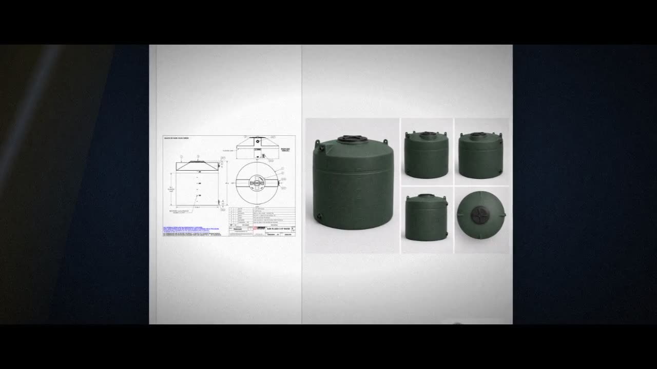 Snyder Industries 330 Gallon Plastic Vertical Water Storage Tank in Gr video