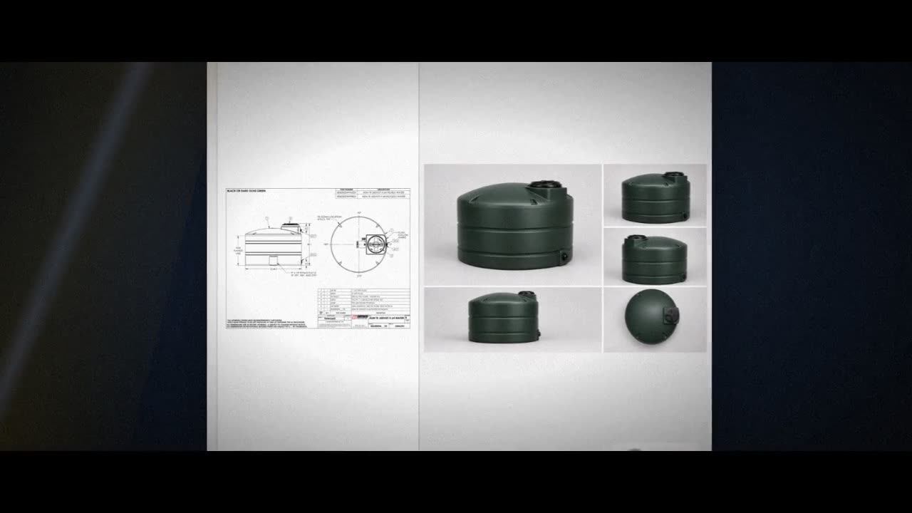 Snyder Industries 550 Gallon Plastic Vertical Water Storage Tank in Gr video
