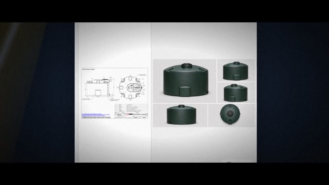 Snyder Industries 550 Gallon Plastic Vertical Water Storage Tank in Gr video