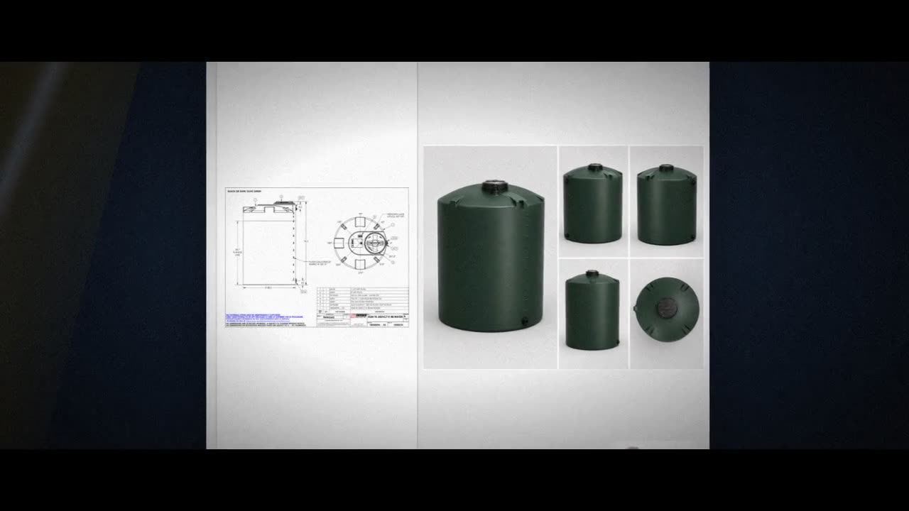 Snyder Industries 550 Gallon Plastic Vertical Water Storage Tank in Gr video