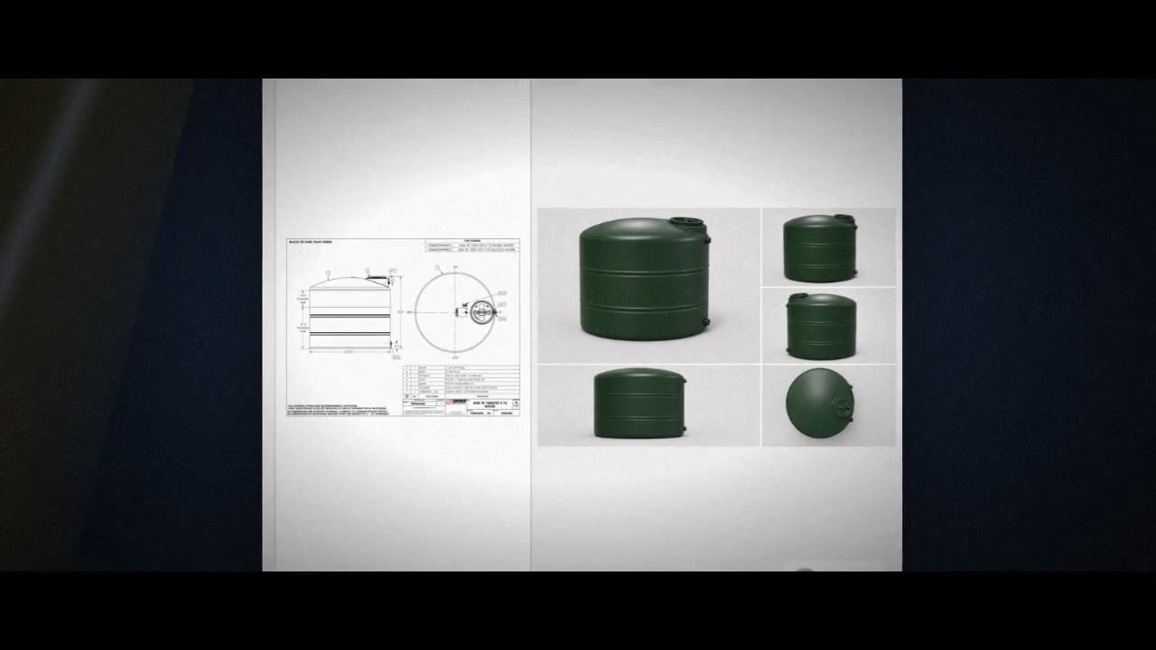 1000 Gallon Plastic Vertical Water Storage Tank in Green video