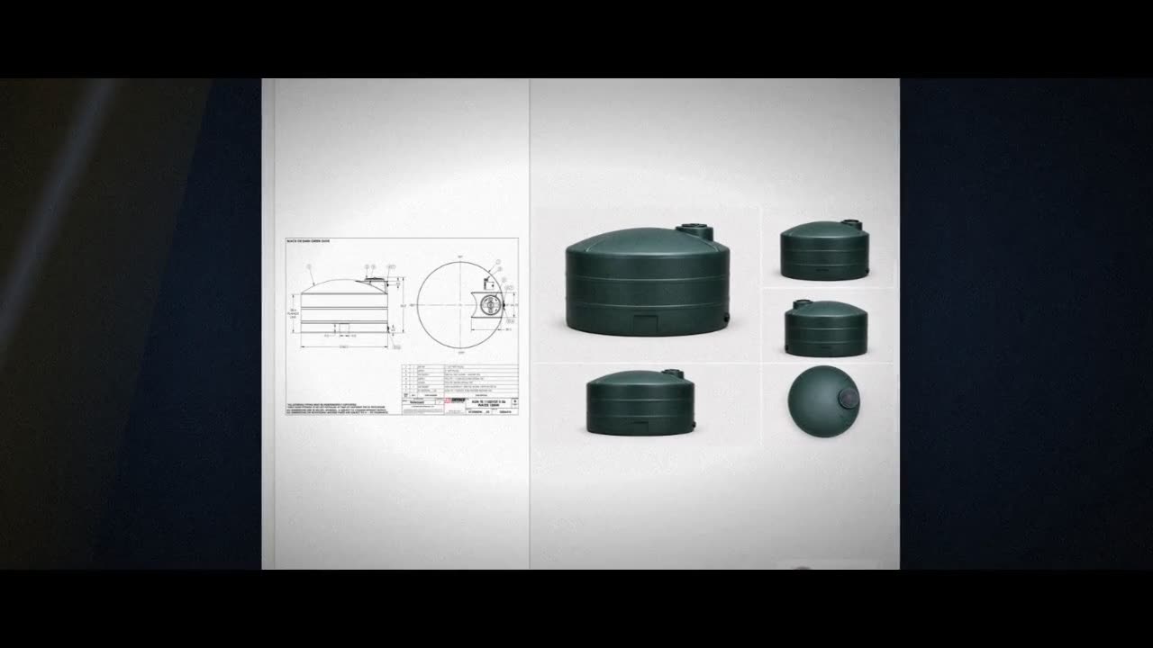 Snyder Industries 1100 Gallon Plastic Vertical Water Storage Tank in G video