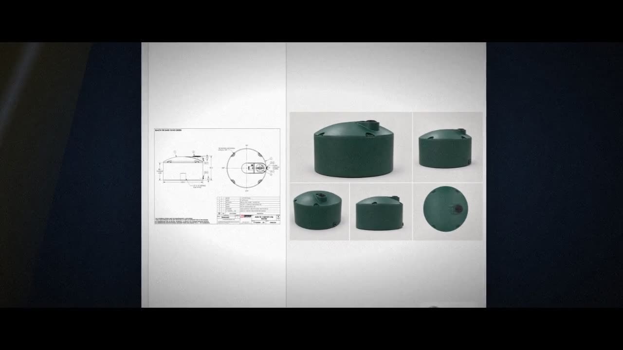 Snyder Industries 1100 Gallon Plastic Vertical Water Storage Tank in G video
