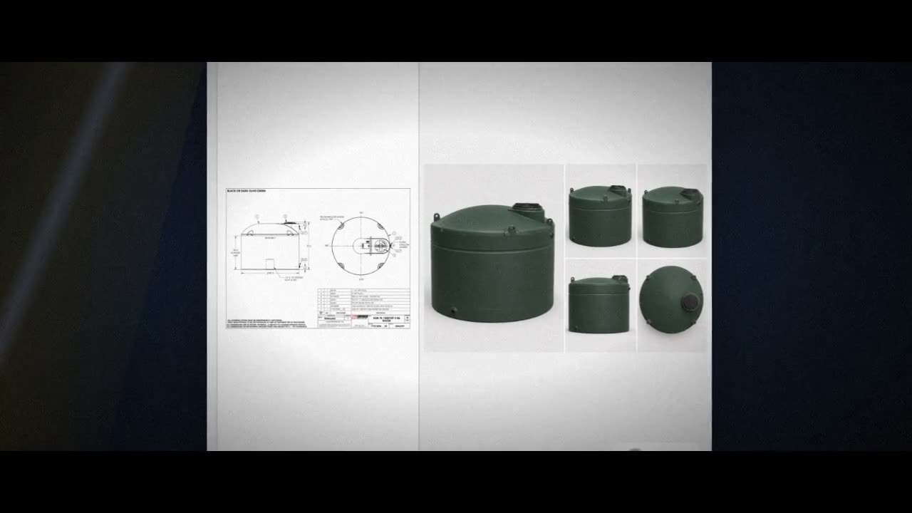 Snyder Industries 1500 Gallon Plastic Vertical Water Storage Tank in G video