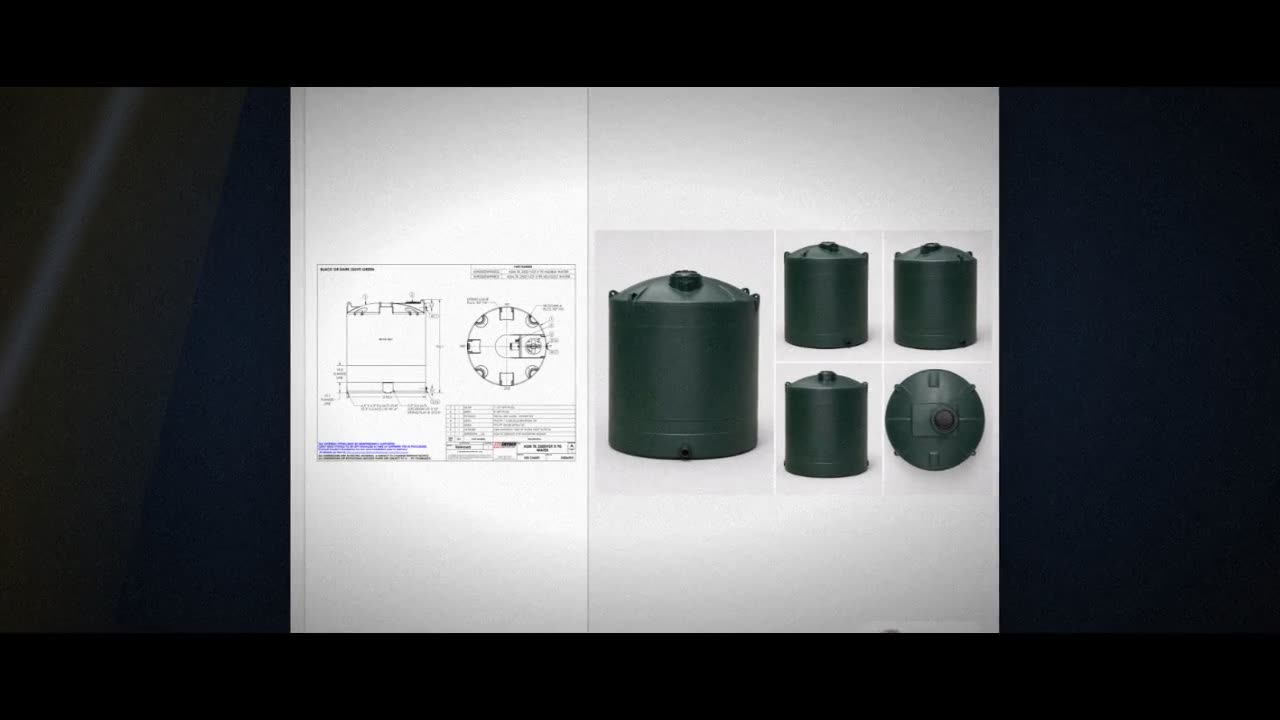 Snyder Industries 2500 Gallon Plastic Vertical Water Storage Tank in G video