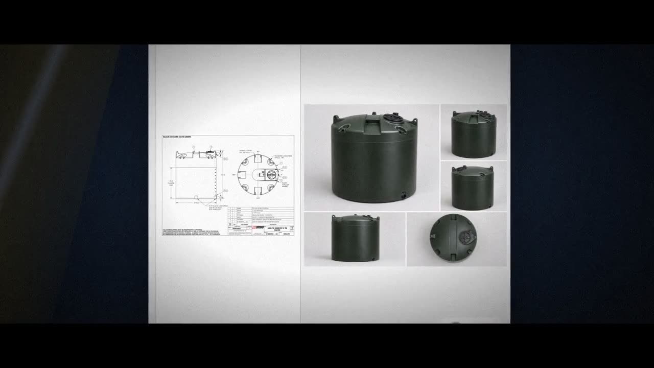 Snyder Industries 2500 Gallon Plastic Vertical Water Storage Tank in G video