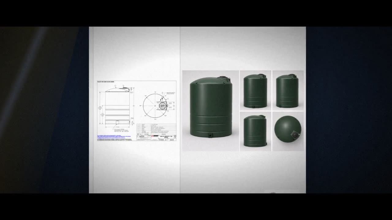 5000 Gallon Plastic Vertical Water Storage Tank in Green video