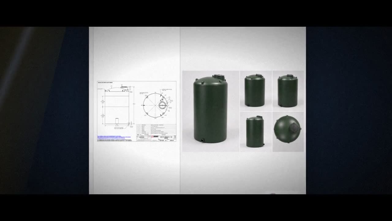 5000 Gallon Plastic Vertical Water Storage Tank in Green video