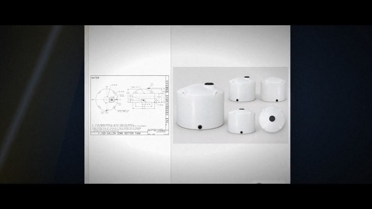 Snyder Industries 1100 Gallon Plastic Vertical Water Storage Tank in W video