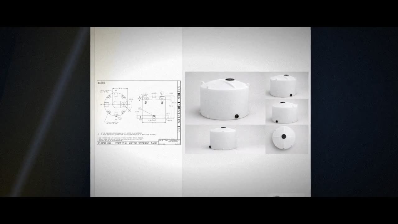 Snyder Industries 2000 Gallon Plastic Vertical Liquid Storage Tank in  video
