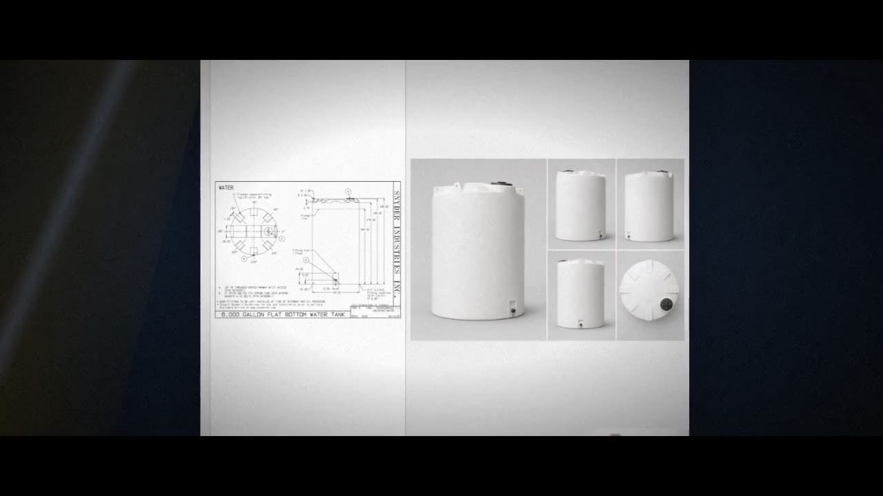 Snyder Industries 6000 Gallon Plastic Vertical Water Storage Tank in W video
