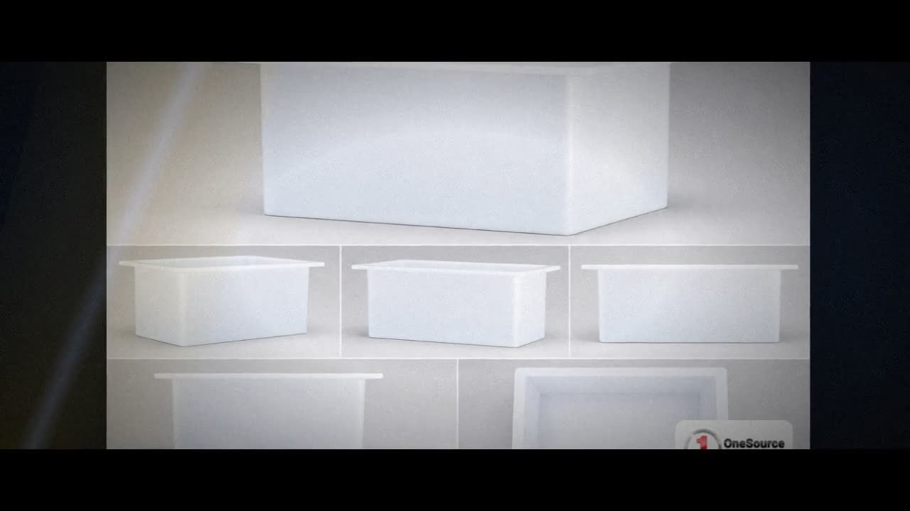 Chem-Tainer 9 Gallon PE Rectangular Open Top Tank video