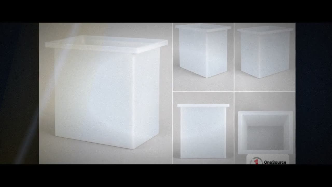 Chem-Tainer 12 Gallon PE Rectangular Open Top Tank video
