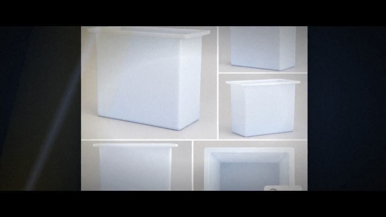 Chem-Tainer 30 Gallon PP Rectangular Open Top Tank video