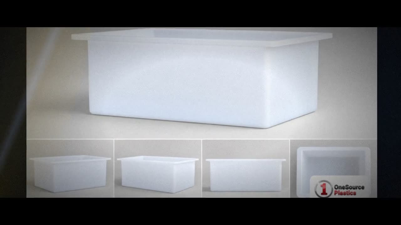 Chem-Tainer 27 Gallon PE Rectangular Open Top Tank video