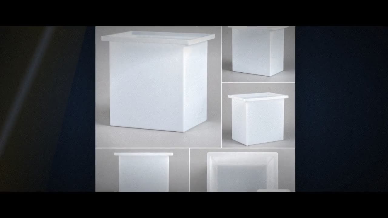 Chem-Tainer 17 Gallon PE Rectangular Open Top Tank video