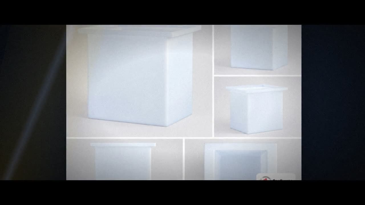 Chem-Tainer 25 Gallon PE Rectangular Open Top Tank video