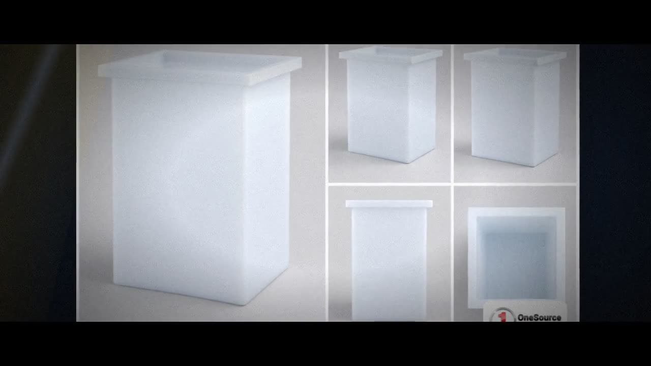 Chem-Tainer 50 Gallon PE Rectangular Open Top Tank video