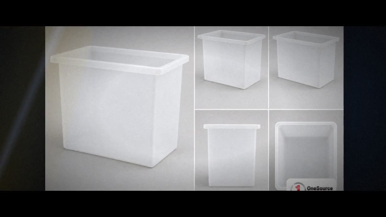 Chem-Tainer 60 Gallon PE Rectangular Open Top Tank video