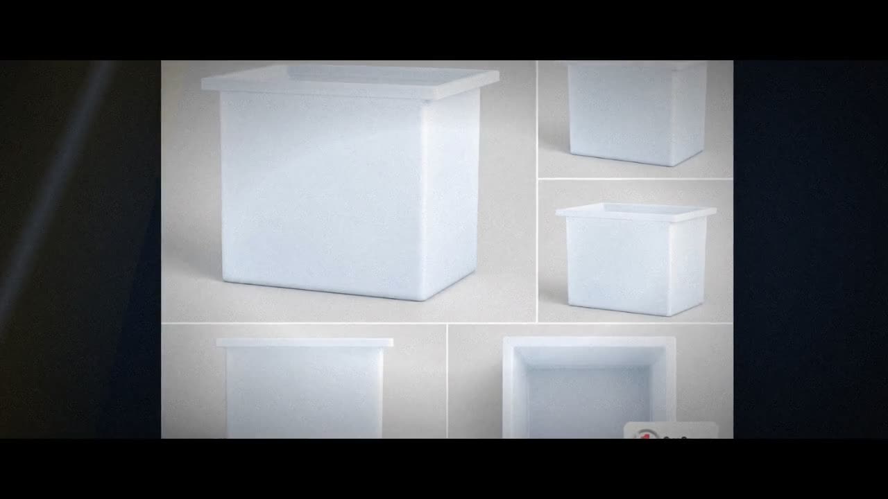 Chem-Tainer 37 Gallon PE Rectangular Open Top Tank video